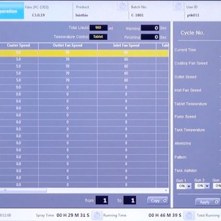 HMI - Coating cycle